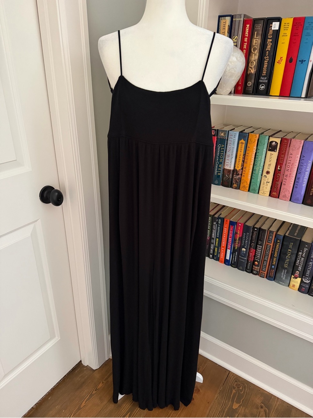 American Eagle Outfitters Black Spaghetti-Strap Jumpsuit
